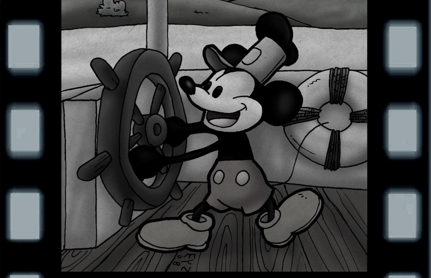 Кадр из мультфильма с Микки Маусом